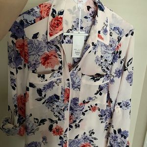 NWT Candie’s Junior Floral Shirt